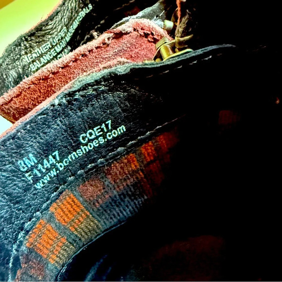 Born Trinculo Distressed Leather Ankle Boots - Burgundy - Picture 9 of 9